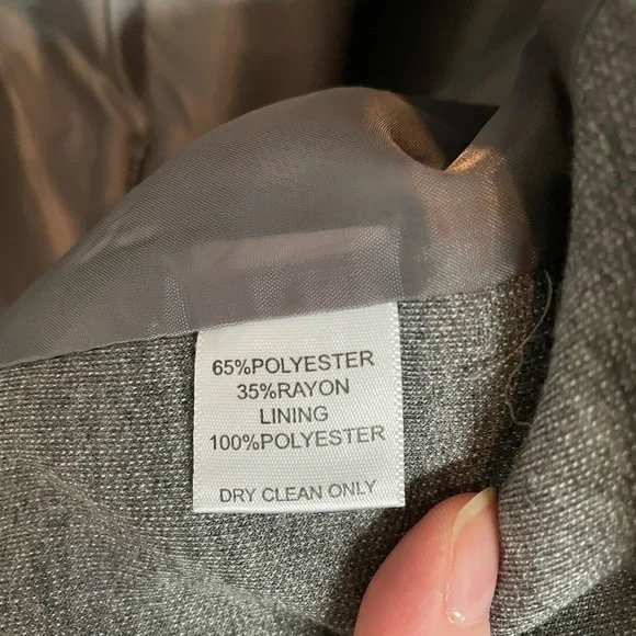 Gibson NWOT scrunch sleeve long blazer jacket size Large- grey. Single button - Picture 7 of 7